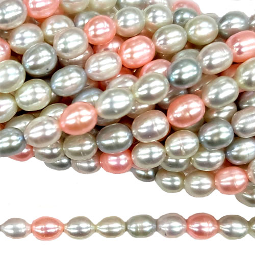 FRESHWATER PEARL RICE 6-6.5MM MULTI COLOR
